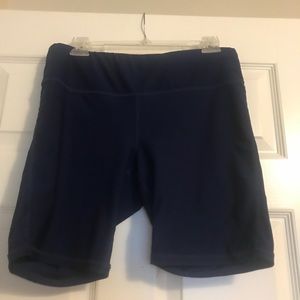 Navy blue athletic shorts